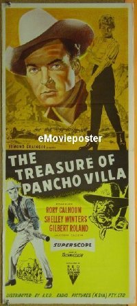 #912 TREASURE OF PANCHO VILLA daybill '55 