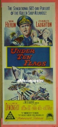 #918 UNDER 10 FLAGS Aust daybill '60 Laughton 