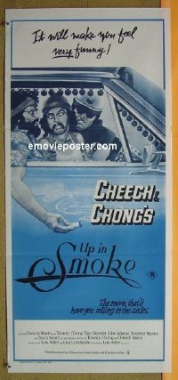 p804 UP IN SMOKE Australian daybill movie poster '78 Cheech & Chong!