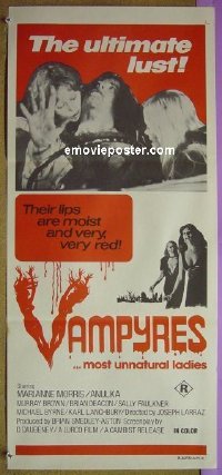 #2101 VAMPYRES Aust daybill74 English horror!