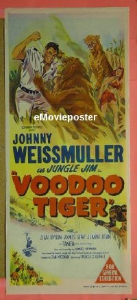 #931 VOODOO TIGER daybill '52 Weissmuller 
