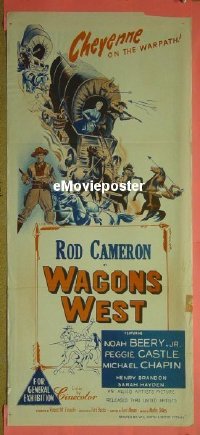#932 WAGONS WEST daybill '52 Cameron, Beery 
