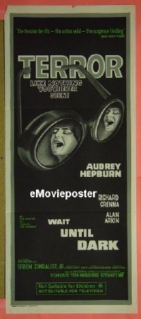 #933 WAIT UNTIL DARK Aust daybill '67 Hepburn 