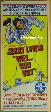 #938 WAY WAY OUT Aust daybill '66 Jerry Lewis 