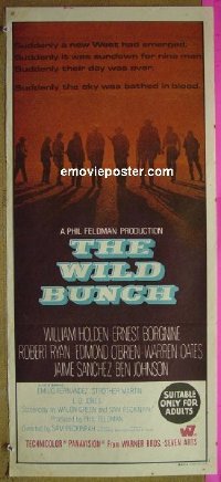 p844 WILD BUNCH Australian daybill movie poster '70 Peckinpah, Holden