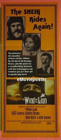 #951 WIND & THE LION Aust daybill '75 Connery 