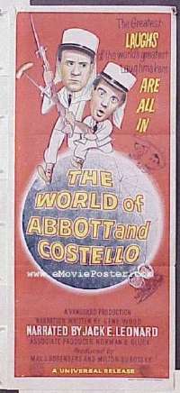 K962 WORLD OF ABBOTT & COSTELLO Australian daybill movie poster '65