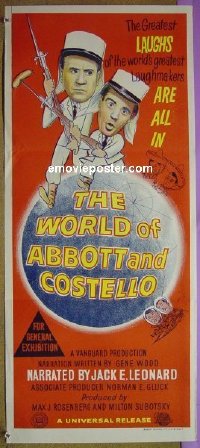 WORLD OF ABBOTT & COSTELLO Aust daybill