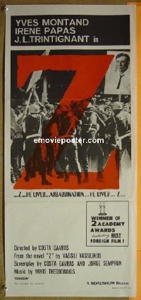 #9258 Z Aust daybill '69 Yves Montand 