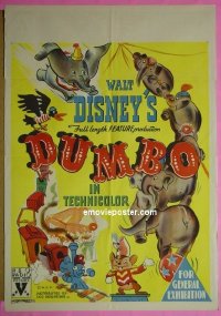 #8054 DUMBO Aust 1sh '41 Walt Disney classic! 