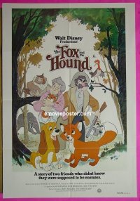 #1997 FOX & THE HOUND Aust 1sh '81 Disney 