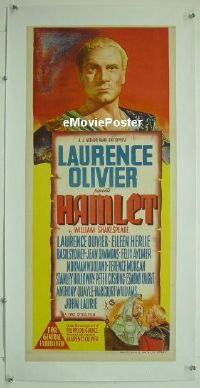 #007 HAMLET linen Aust daybill '49 L. Olivier 