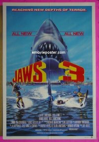 #6390 JAWS 3-D Aust 1sh '83 cool image! 