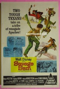 #8119 SAVAGE SAM Aust 1sh '63 Walt Disney 
