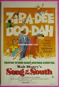 #218 SONG OF THE SOUTH Aust 1sh R80s Walt Disney, Uncle Remus, Br'er Rabbit & Br'er Bear!