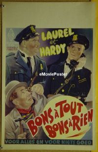 #150 LAUREL & HARDY Belgian c1940s as cops! 