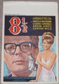 #209 8 1/2 Belgian '63 Fellini, Mastroianni 