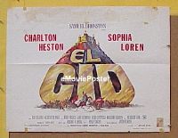#070 EL CID Belgian poster '61 C. Heston 