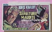 c541 HAUNTED STRANGLER Belgian movie poster '58 Boris Karloff