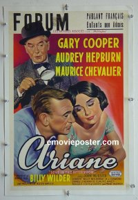 #063 LOVE IN THE AFTERNOON Belgian poster '57 