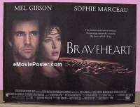 #063 BRAVEHEART 2-sided Quad '95 Mel Gibson 