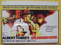 #5048 GUMSHOE British quad movie poster '72 film noir!