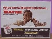 C076 HELLFIGHTERS British quad movie poster '69 John Wayne, Ross