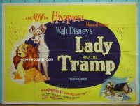 #8649 LADY & THE TRAMP Br.quad R60s Disney 