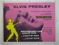 #2804 LOVE ME TENDER linen British quad '56 Elvis