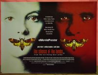 C115 SILENCE OF THE LAMBS DS British quad movie poster '90 A. Hopkins