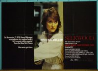 #8680 SILKWOOD British quad '83 Streep, Cher 