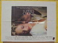 #229 SOPHIE'S CHOICE British quad '82 Streep 