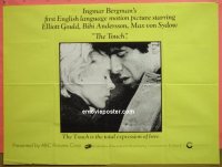 #0073 TOUCH British quad '71 Ingmar Bergman 