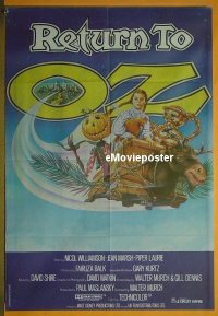 #028 RETURN TO OZ English 1sh '85 Walt Disney 