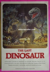 #1909 LAST DINOSAUR English 1sh '77 Dinosaur! 