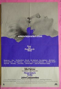 #8024 ROSEMARY'S BABY English 1sh R70s Polanski, Mia Farrow