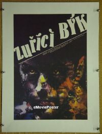 M160 RAGING BULL linen Czech movie poster '87 Robert De Niro, Pesci