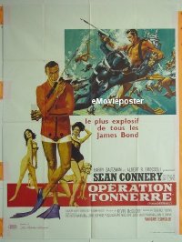 #176 THUNDERBALL French 1P R70s Connery, Bond 