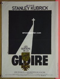 #2414 PATHS OF GLORY small French '75 Stanley Kubrick, cool different art by Jouineau Bourduge!