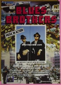 t557 BLUES BROTHERS German movie poster '80 John Belushi, Dan Aykroyd