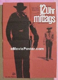 #158 HIGH NOON German poster R70s Gary Cooper 