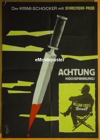 #159 HOMICIDAL German poster '61 Castle 