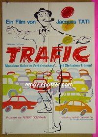 #8445 TRAFFIC German '73 Tati as Mr. Hulot! 