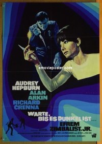 t773 WAIT UNTIL DARK German movie poster R70s Audrey Hepburn