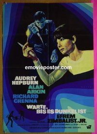 t772 WAIT UNTIL DARK German movie poster '67 Audrey Hepburn, Arkin