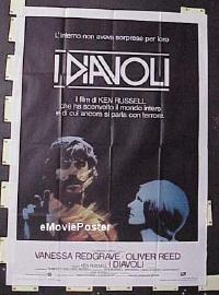 #137 DEVILS Italian one-panel movie poster R80s Ken Russell, Vanessa Redgrave
