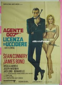 T009 DR NO Italian one-panel movie poster R71 Sean Connery IS James Bond!
