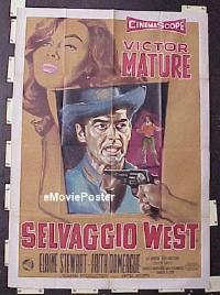 #142 ESCORT WEST Italian 1p '59 Victor Mature 