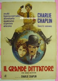 #3030 GREAT DICTATOR Italian 1p R1970ss Chaplin