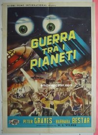#2284 KILLERS FROM SPACE Italian 1p 54 Graves 